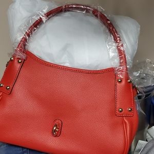 Dooney & Burke small red satchel